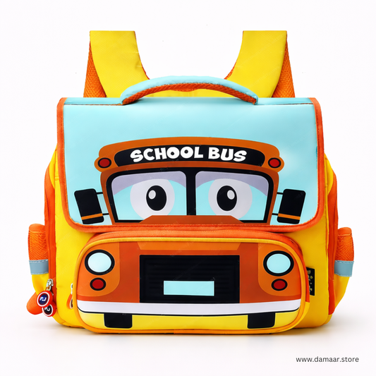 School Bus Backpack | Stylish and Comfortable | Spacious | Travelling or School | Ideal for Kids (3–6 Years)
