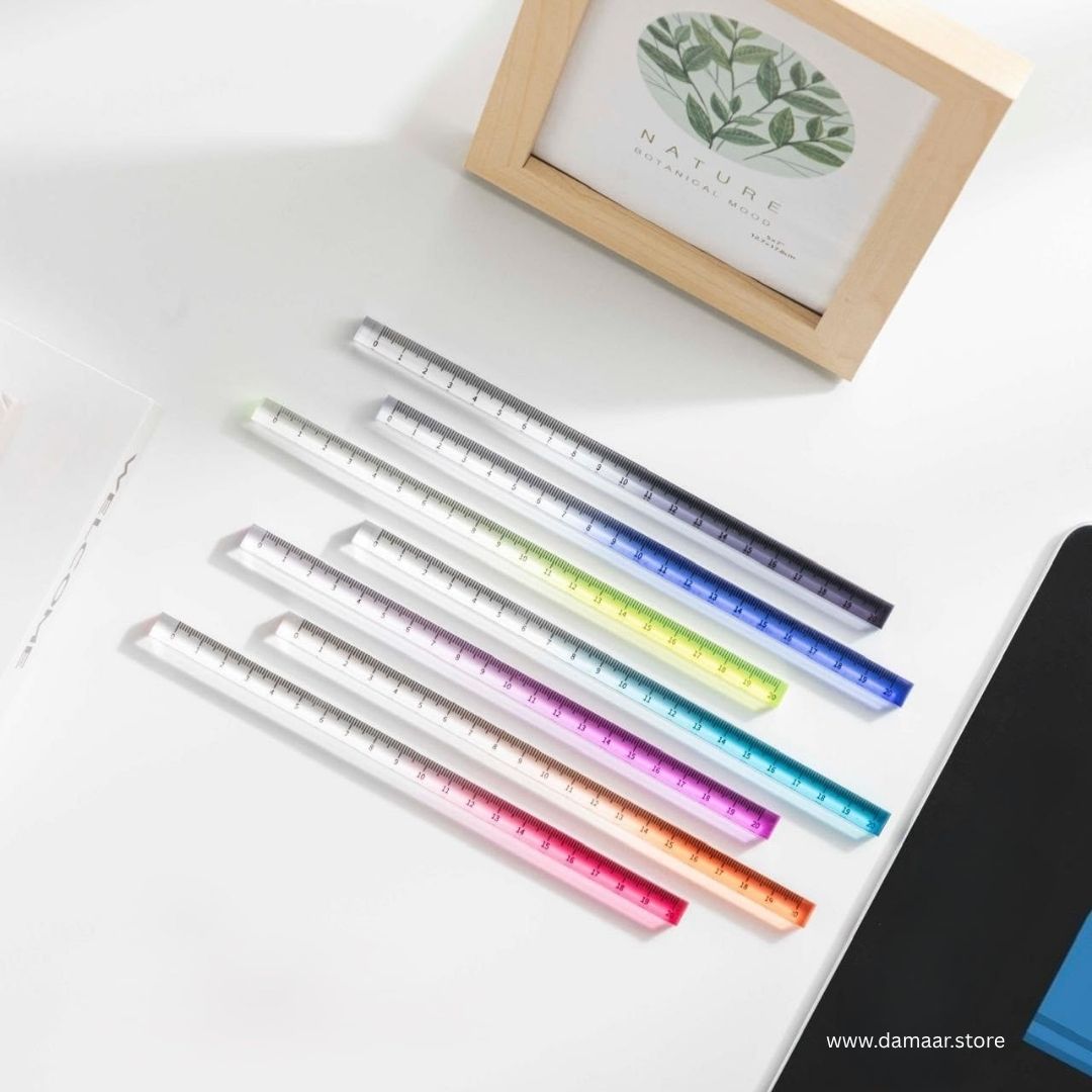Multicolour Acrylic Ruler | Attractive Design | Lightweight | Clear and Accurate Measurement