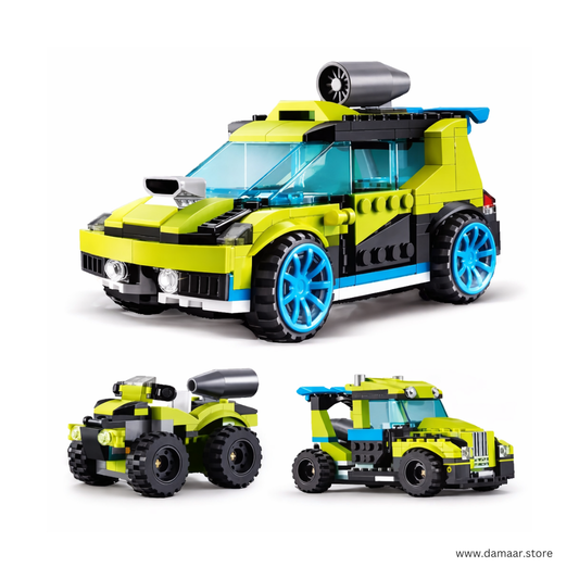 Rocket Rally Car | Build 30 Unique Vehicles | Multificence, Lego Blocks | For Kids Aged above 6 Years | Gift Set