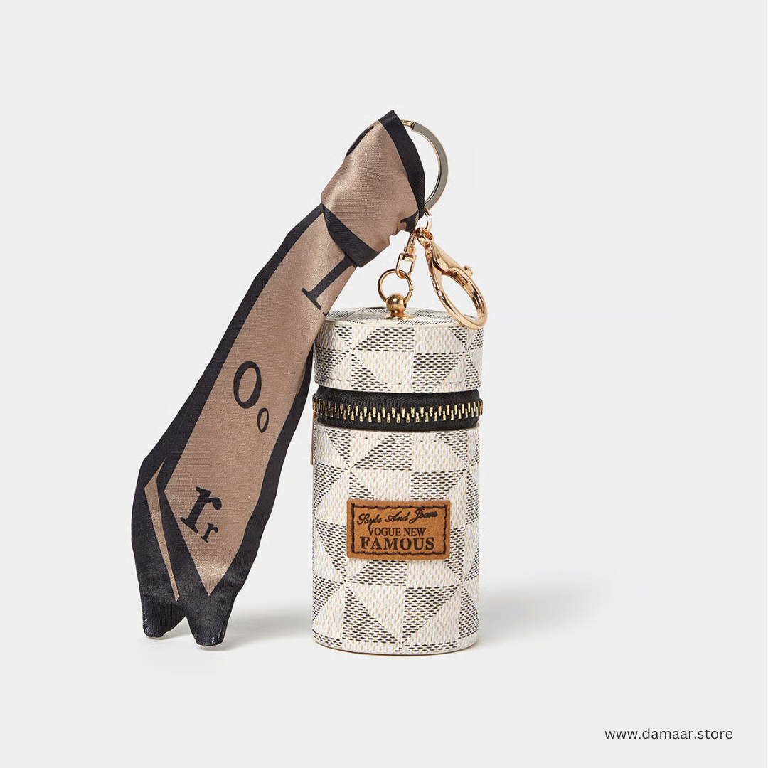 Elegant Mini Purse Keychain | Compact organizer for Lipstick, Cash, Keys, Coin, Earbuds