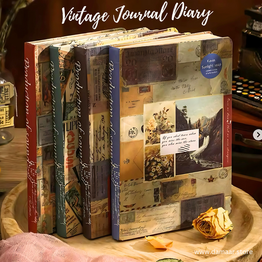 Vintage Journal Diary | 88 Thick Pages | Perfect for Personal, Home and Office Use
