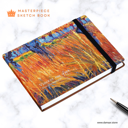 Masterpiece Sketchbook | Travel Notebook | 100 Thick Sketch Paper | Hardcover | A5 Size