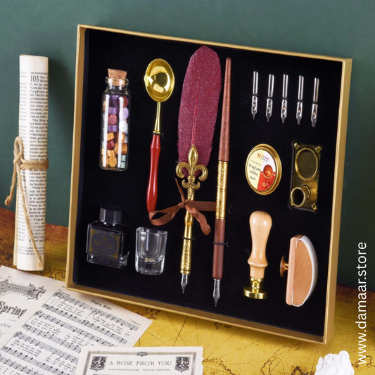 Quill Calligraphy Pen Set | 5 Replacement Nibs | Premium Gift Set | Art