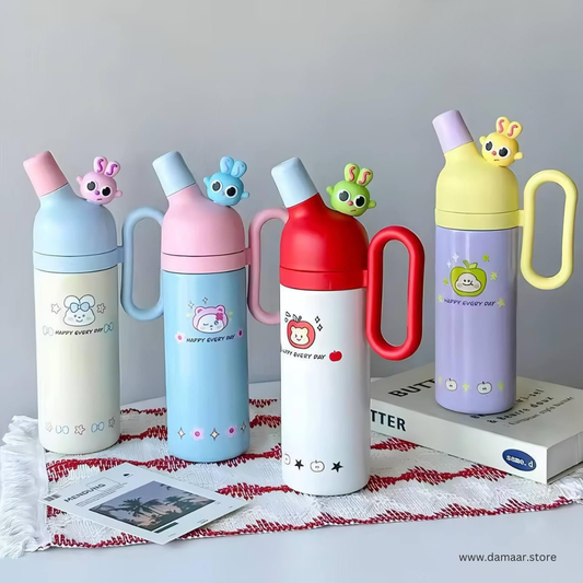 Happy Cartoon Tumbler Bottle | Stainless Steel Vacuum Insulated | 800ML Large Capacity | For all Ages