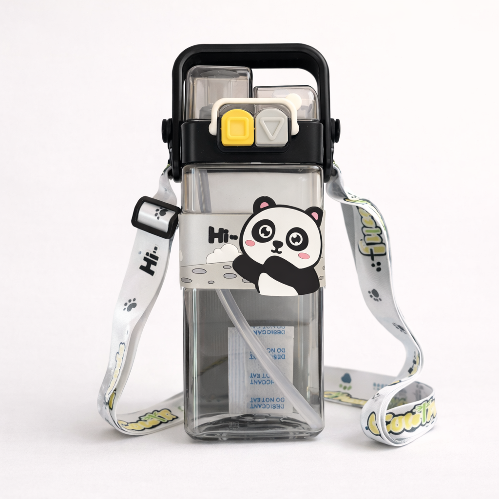 Safari Water Bottle | 2-in-1 Drinking Option - Straw & Tube | Anti-Leak | 520 ML Capacity