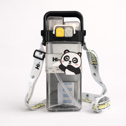 Safari Water Bottle | 2-in-1 Drinking Option - Straw & Tube | Anti-Leak | 520 ML Capacity