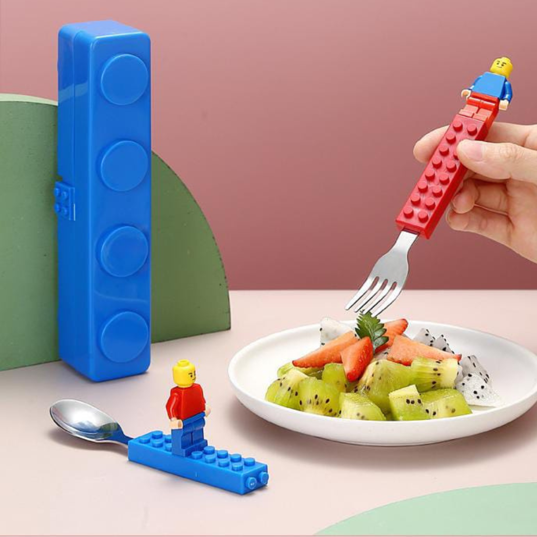 Lego Cutlery Set | Attractive Design | Spoon and Fork | Stainless Steel Material | Gift Box