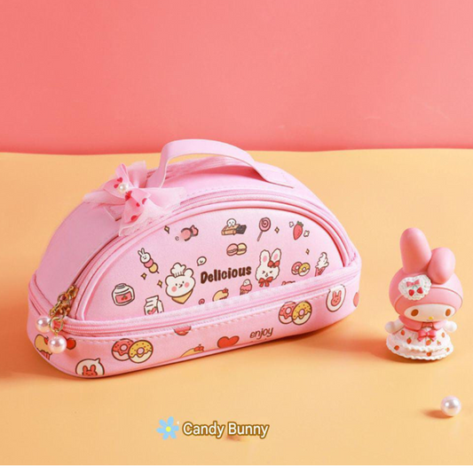 Pretty Pouch | Large Capacity | Cute Stationery Organiser | For Girls, Teens and Students