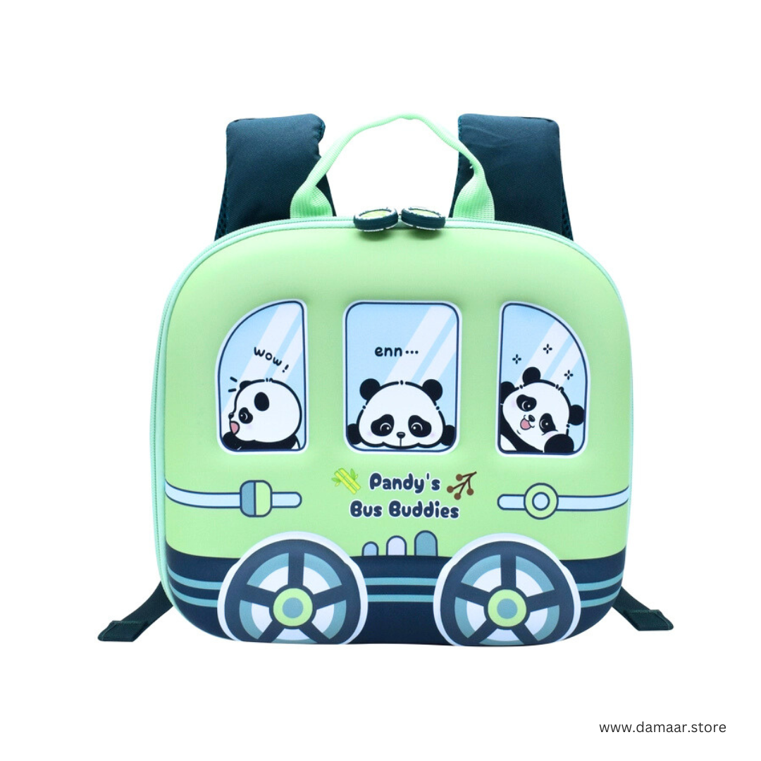 Kids Bus Backpack | Premium Kawaii-Q Brand | Stylish and Comfortable | Spacious | Travelling or School | Ideal for Kids (3–6 Years)