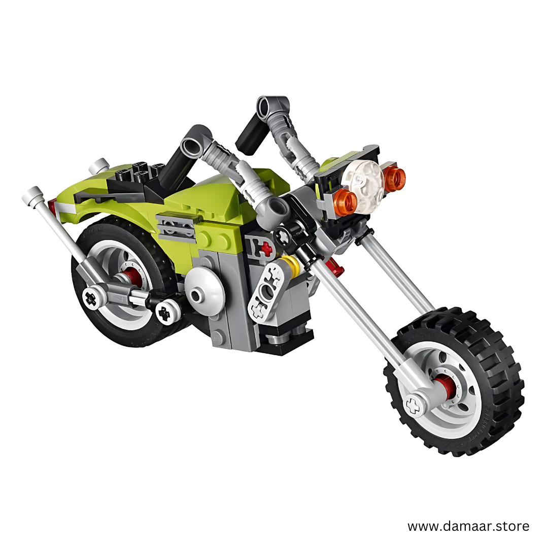 Highway Cruiser Bike | 3 in 1 Brick Design | 129 pcs | Educational Toy | 6+ Ages