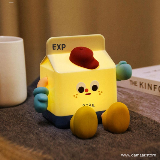Milk Carton Lamp | Night Light Silicone | Adjustable Brightness Lamp | USB-C Rechargeable