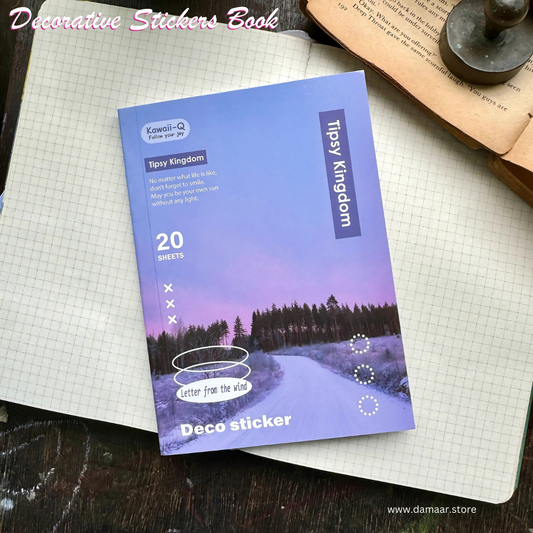Decorative Stickers Book - Tipsy Kingdom Theme | 20 Sheet Booklet | Variety of Designs