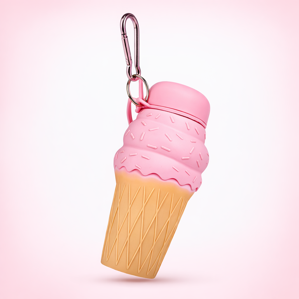 IceCream Dream Bottle | Collapsible Water Bottle | Food Grade Silicone | Ideal for School, Sports or Outdoor (Copy)