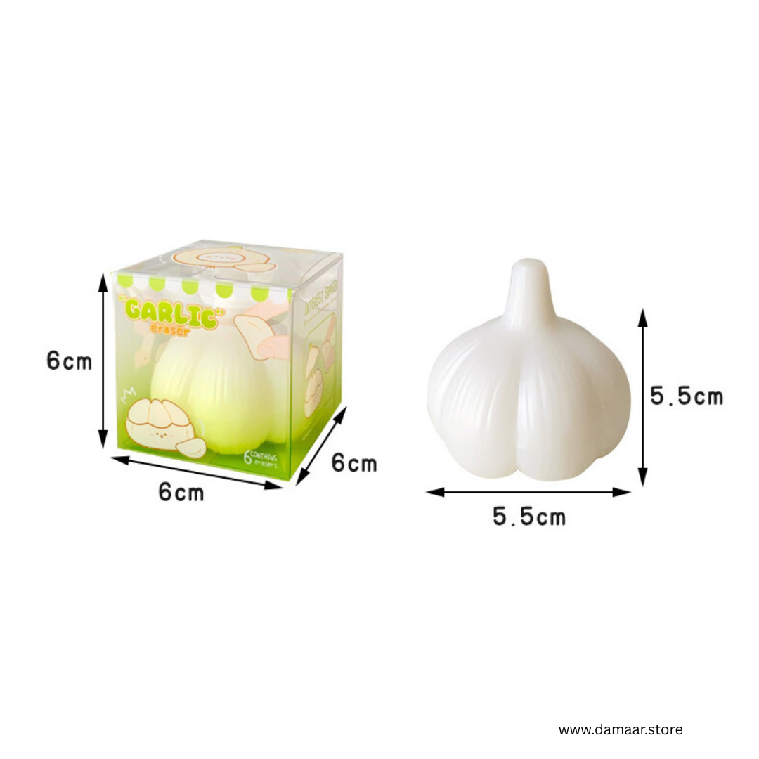 Cute Garlic Eraser | Smooth and Effective Eraser | Attractive and Fun | Available in Pack of One and Two