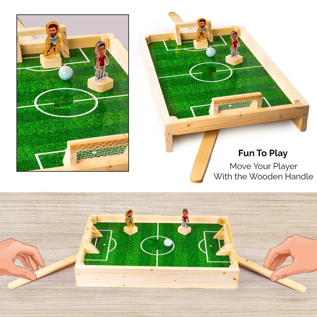 Table Top Football Game | Strong Magnetic Game | Compact and Portable | Two Players | Fun to Play | Gift Box