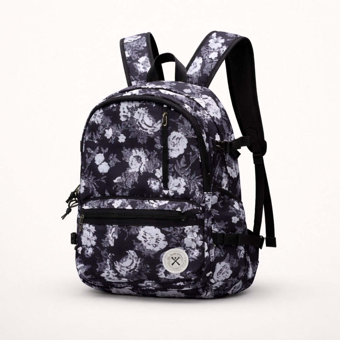 Trendy Floral Backpack | Multi Compartment Spacious | Water Resistant | School, College and Travels | Ideal for Teens & Adults