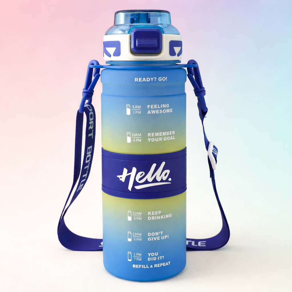 Colourful PowerSip Bottle | 1000 ML Capacity Sipper | Stylish and Functional | Ideal for School, Sports or Office