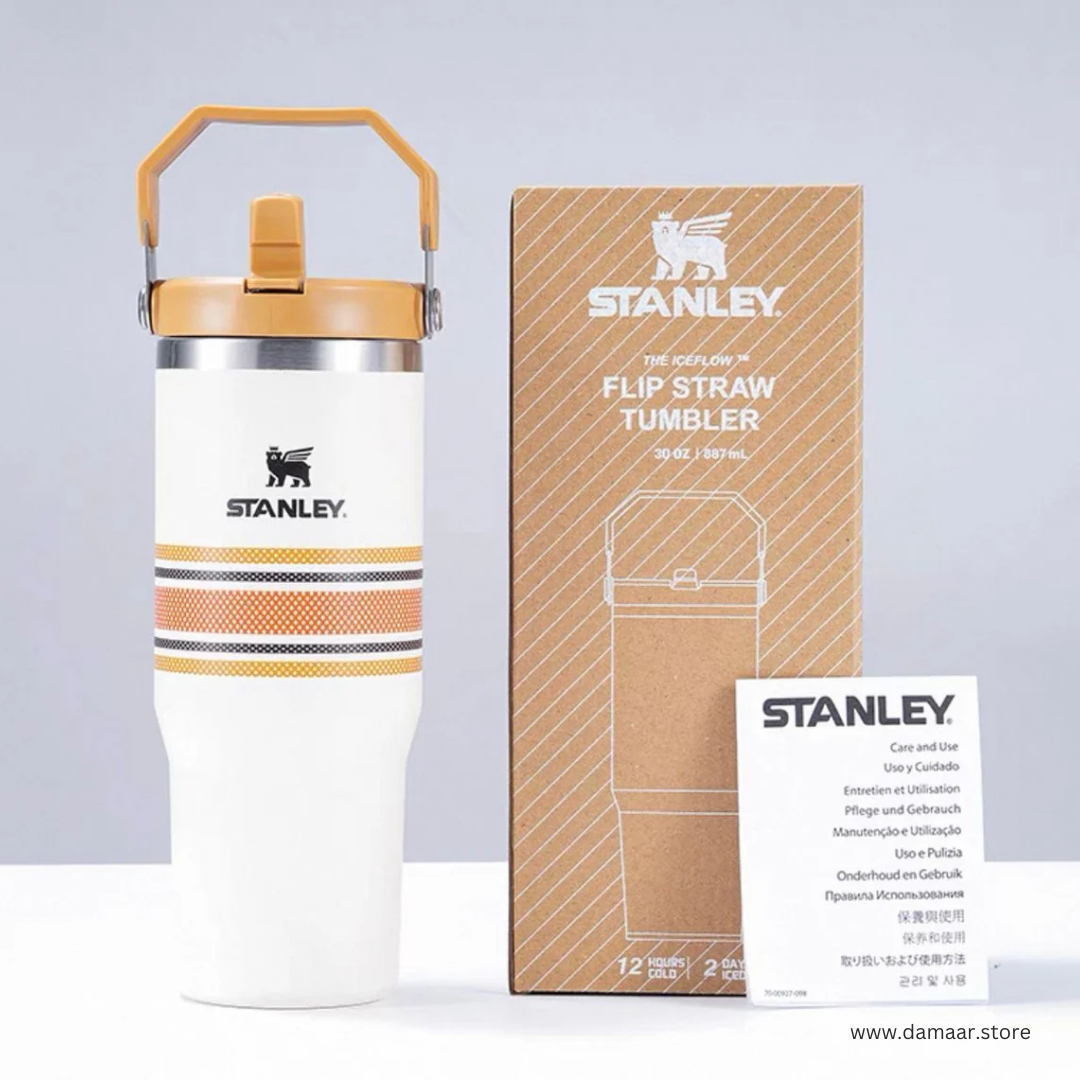 Stanley Flip Straw Tumbler | 900 ML Large Capacity | Premium Stainless Steel | Vacuum Insulated | Ideal for Travel or Sports