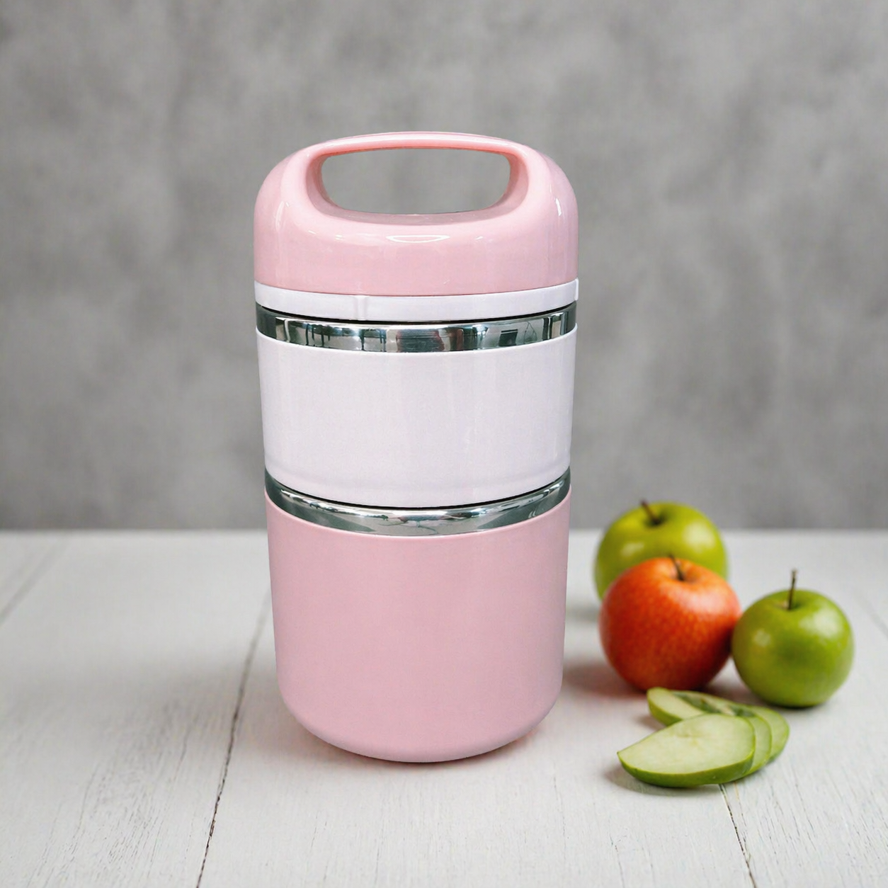 TEDEMEI Two Layers Lunch Box | Large 930 ML Capacity | Stainless Steel Tiffin | Carry Fresh, No Mixing, No Mess