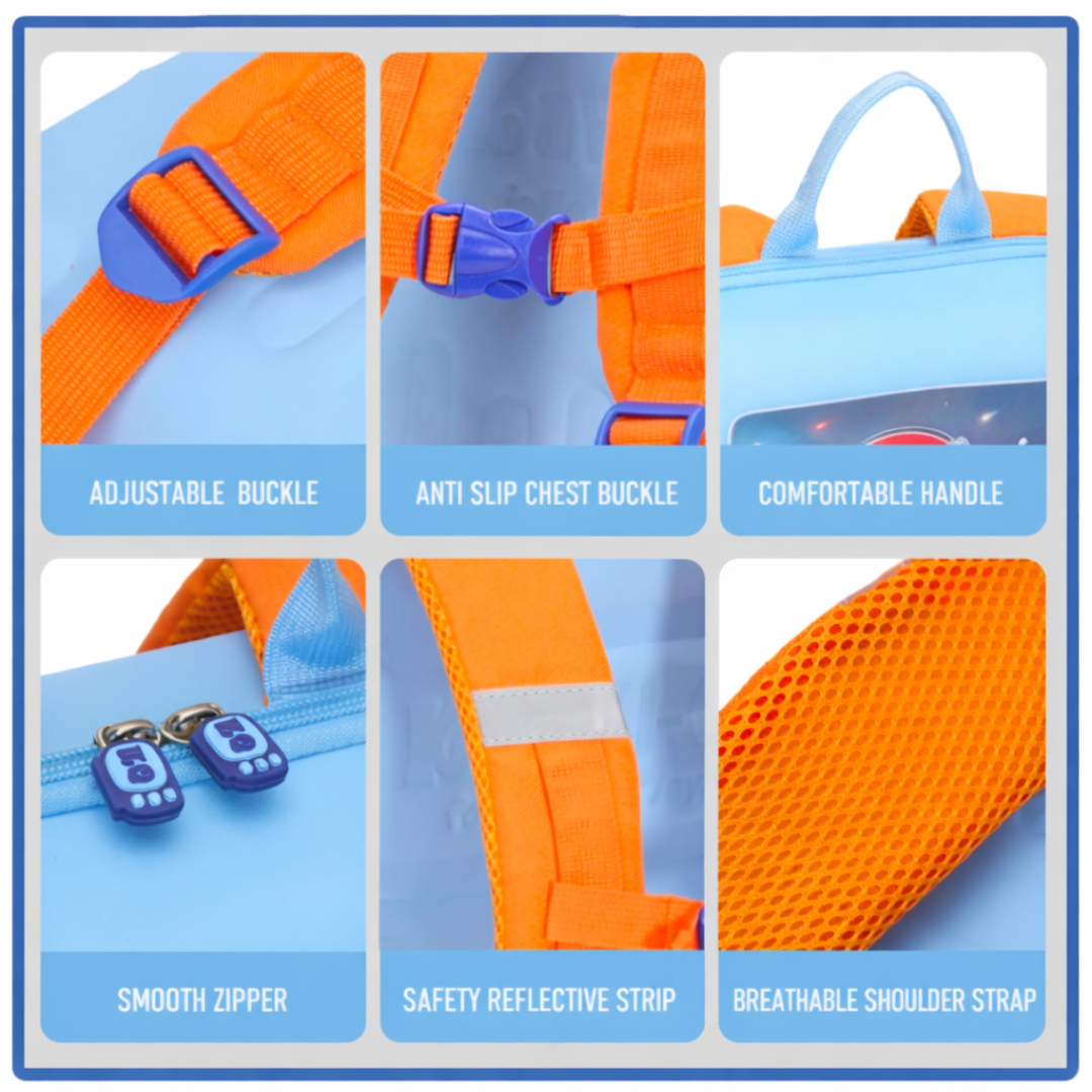 Star Pilot Backpack | Premium Brand Kawaii-Q | Stylish and Comfortable | Spacious | Travelling or School | Ideal for kids 3-6 Years