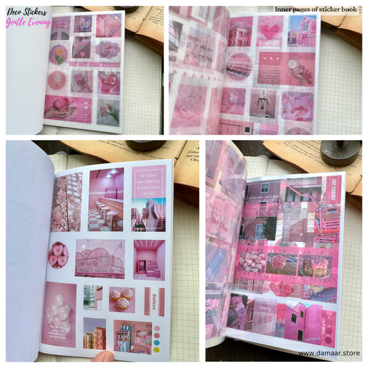 Decorative Stickers Book - 5 Set of Different Theme | 20 Sheet Book| Variety of Designs