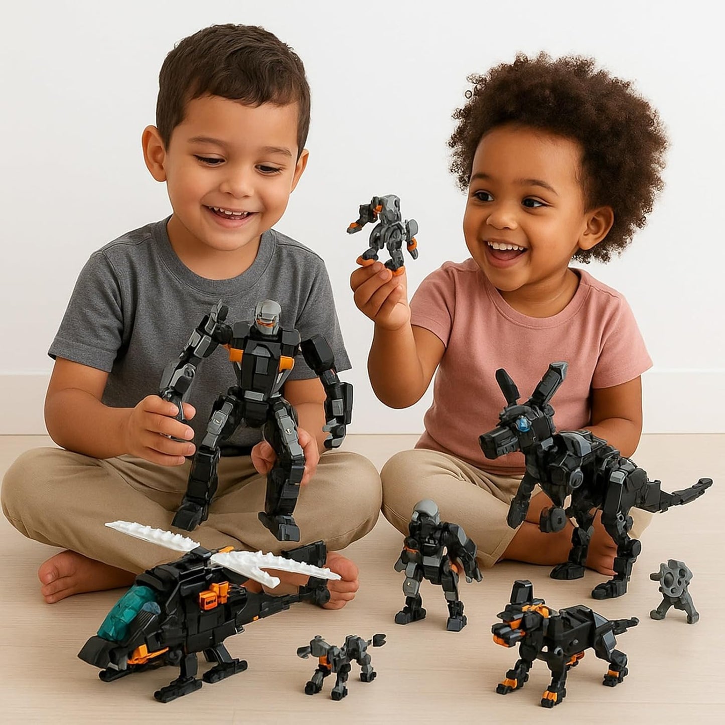 Helicopter Robot | Build 33 Unique Vehicles | Multificence, Lego Blocks | For Kids Aged above 6 Years | Gift Set