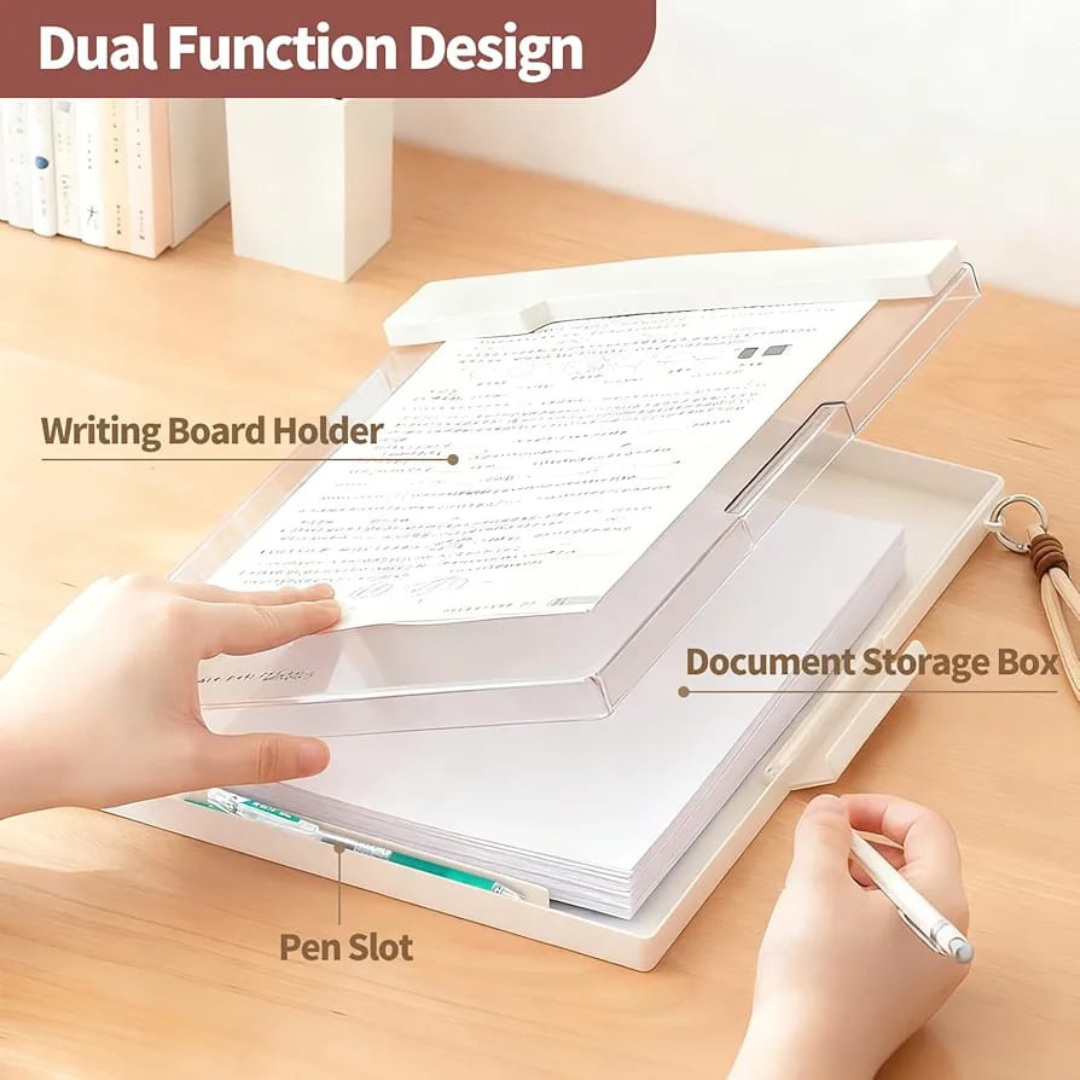 Dual Function Folder | Writing Pad and Exam Paper Storage Box | For Student or Office Use