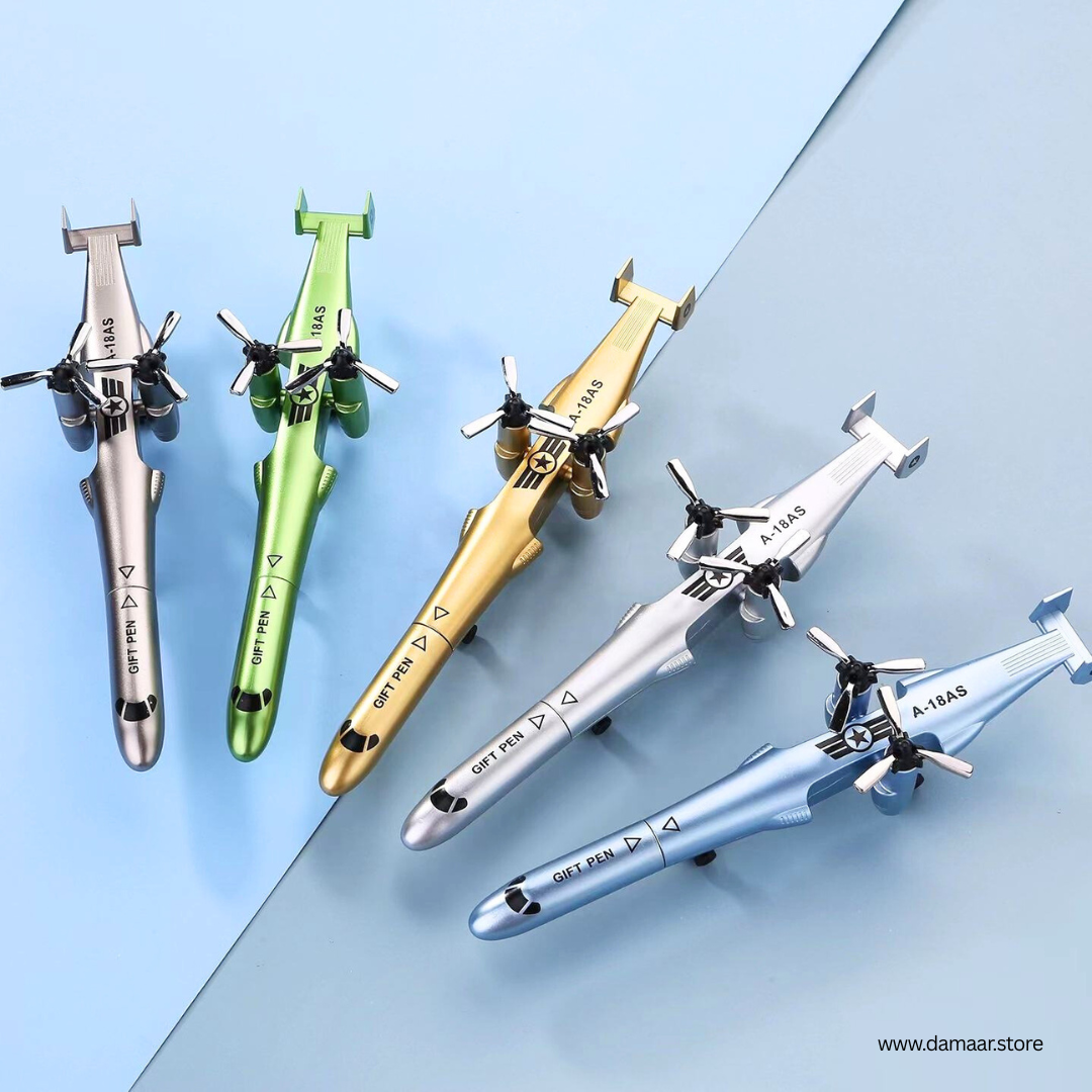 Airplane Pen | Set of 2 Different Colour  Smooth Writing |  Attractive and Decorative |Blue Ink Ball Pen