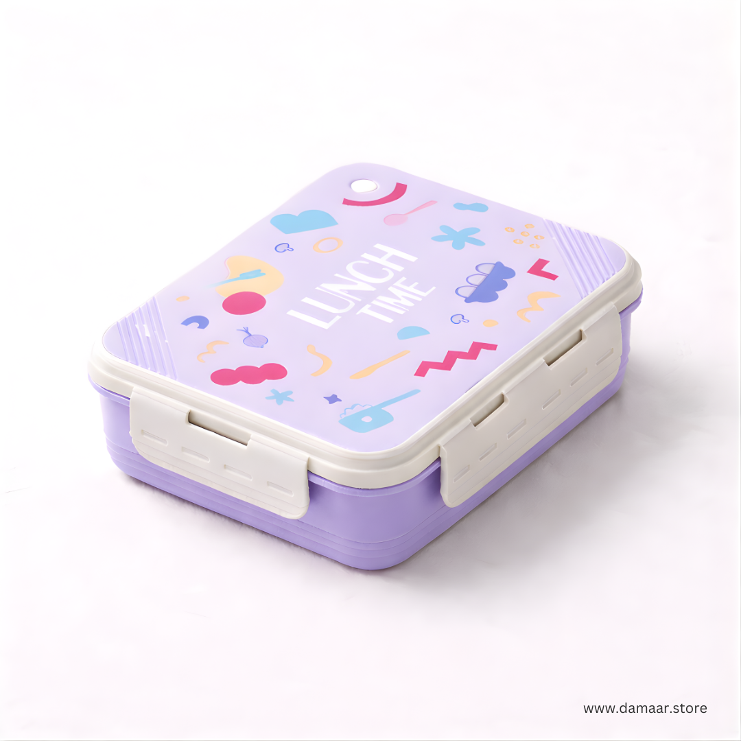 LunchTime Joy Box | Stainless Steel, Durable and Safe | Includes Cutlery | Cute Design