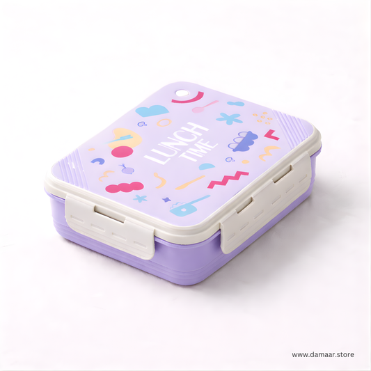 LunchTime Joy Box | Stainless Steel, Durable and Safe | Includes Cutlery | Cute Design