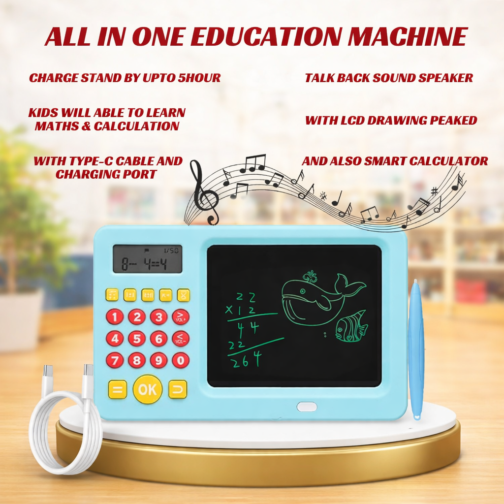 LCD Writing Tablet with Smart Calculator | Learn Maths, Drawing and Writing | Learning Toy for Kids
