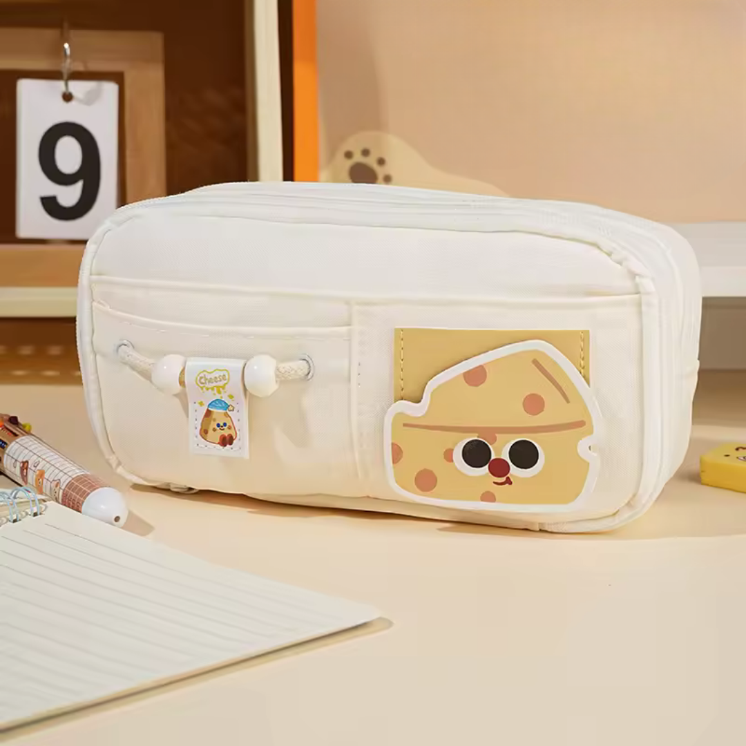 Modern Style Pouch | Multi-Pocket Pencil Case | Durable Fabric | Ideal for Teens and Travels