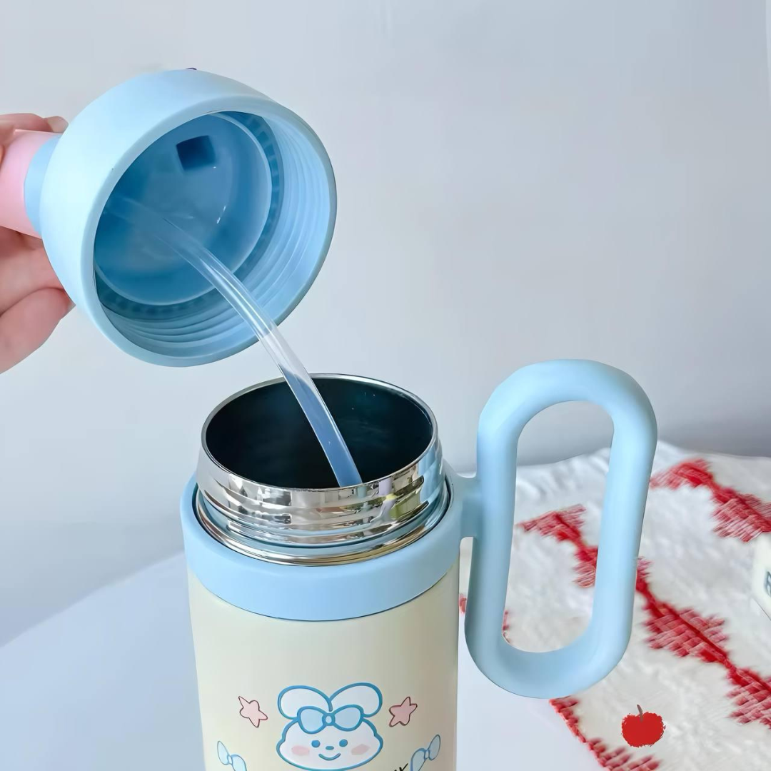 Happy Cartoon Tumbler Bottle | Stainless Steel Vacuum Insulated | 800ML Large Capacity | For all Ages