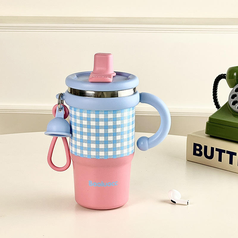 Joy Sip Tumbler | Stylish & Attractive Checkered Design | 600 ML Capacity | Premium Stainless Steel | Ideal for Home, Office and Outdoor