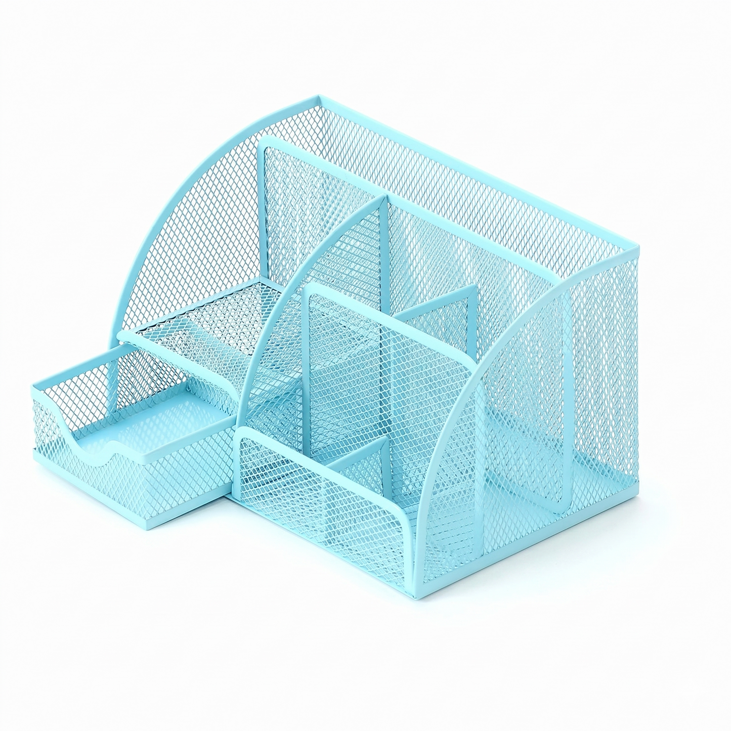 Super 7 Metal Mesh Desk Organiser | 7 Storage System | Strong and Sturdy | School or Office Stationery