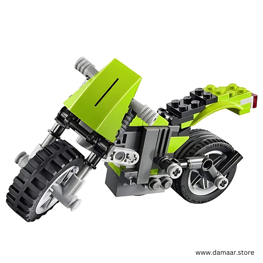 Highway Cruiser Bike | 3 in 1 Brick Design | 129 pcs | Educational Toy | 6+ Ages