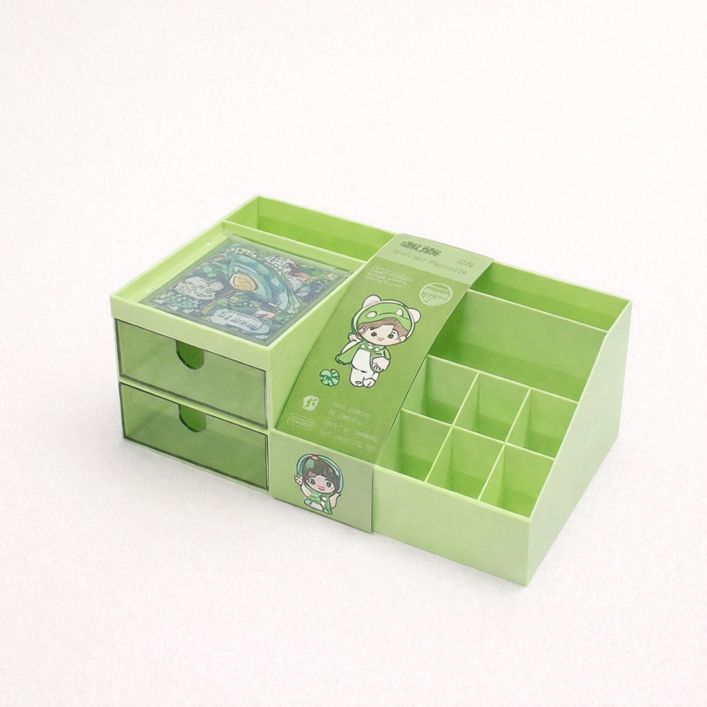 Sleek Desk Organizer | Multipurpose Storage Box | Save Space | Home or Office Use