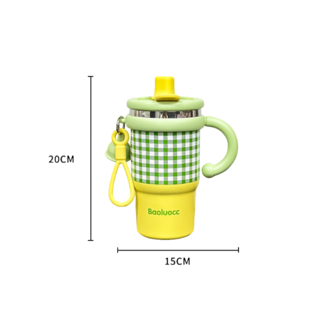 Joy Sip Tumbler | Stylish & Attractive Checkered Design | 600 ML Capacity | Premium Stainless Steel | Ideal for Home, Office and Outdoor