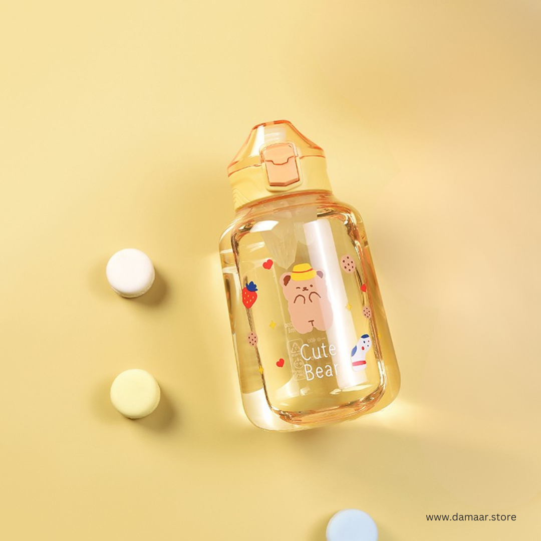 Cute Jumbo Water Bottle | 1200 ML Capacity | BPA Free | Leakproof Design | For School, Travel, and Outdoor Activities