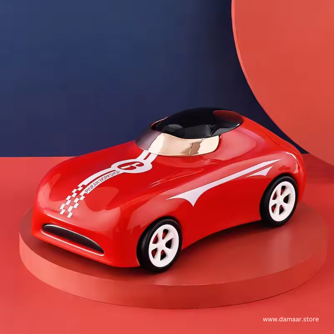 Sports Car Water Bottle | 280 ML Capacity | Adjustable Strap | Playful Design | For Kids