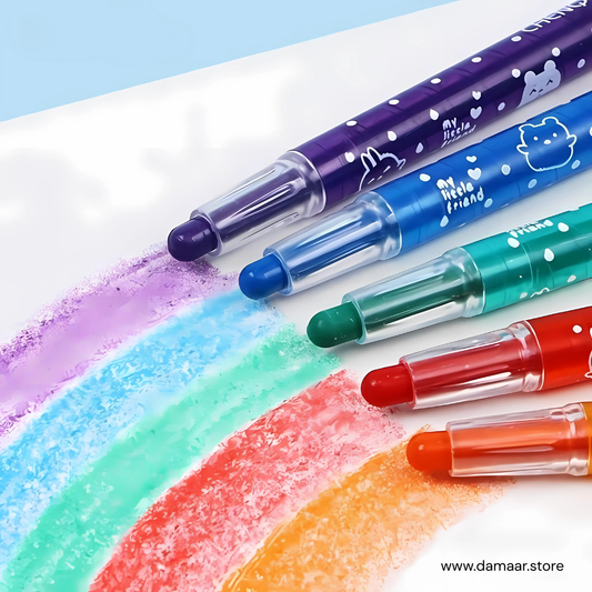 Twist Crayon Colours  | Rotating Core | Bright colours | Complimentary Sketch Book