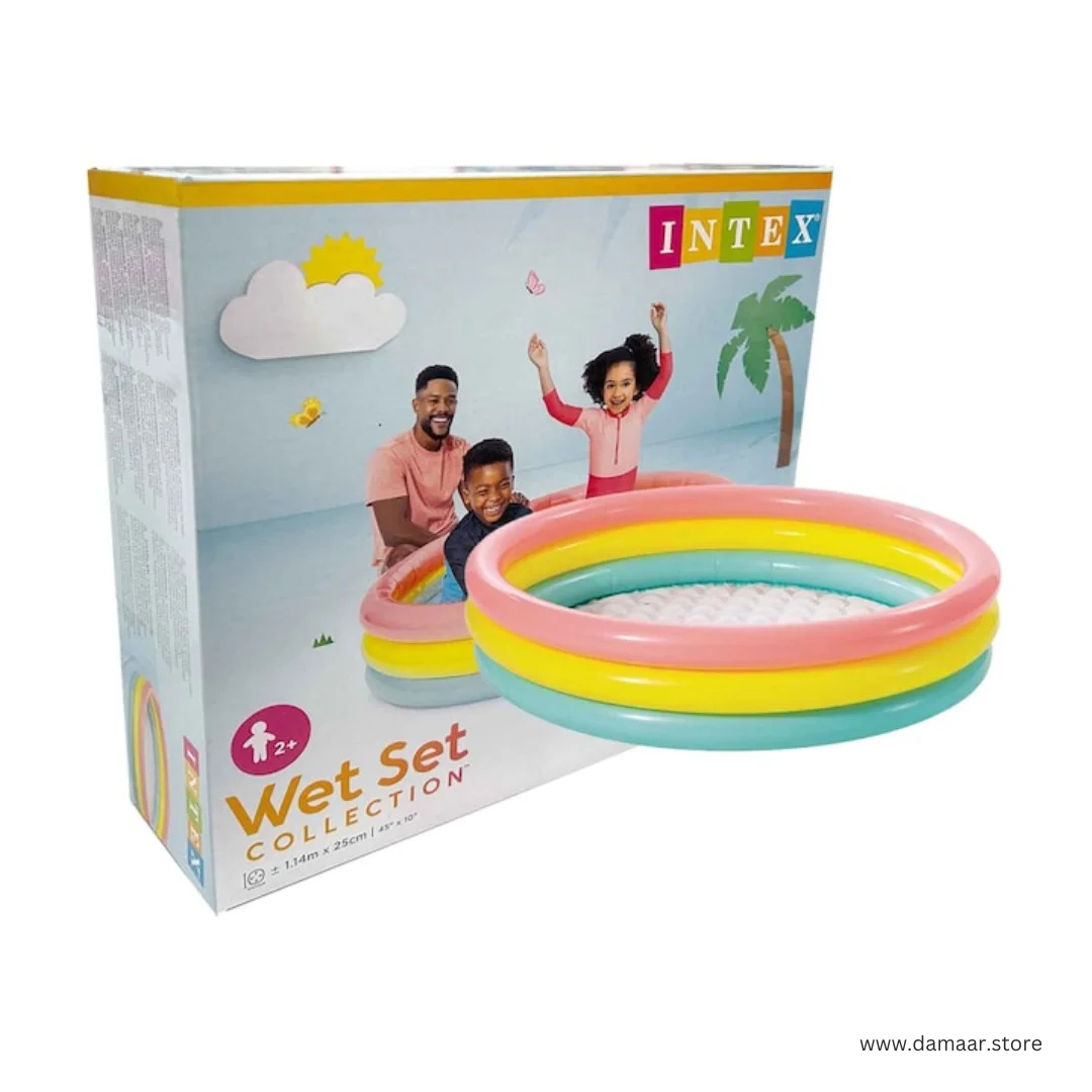 Intex Swimming Pool | Attractive Multicolour | Soft Inflatable Floor | Splash and Enjoy for Kids