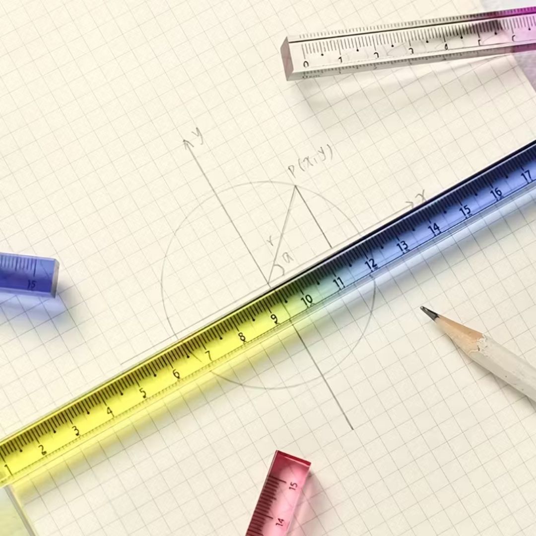 Multicolour Acrylic Ruler | Attractive Design | Lightweight | Clear and Accurate Measurement