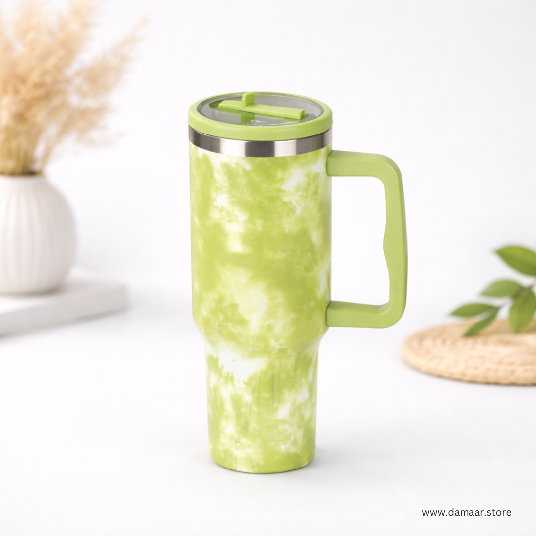 Marble Glow Tumbler | 1200 ML Large Capacity | Premium Stainless Steel | Vacuum Insulated | Ideal for Home or Office