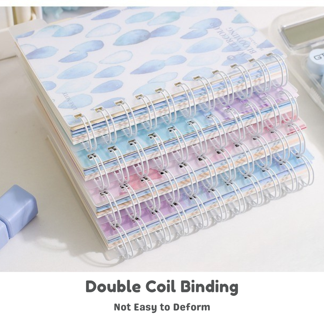 Watercolour Blooming Notebook| Ruled Pages | Waterproof Cover | Available in A5 & A6 Size Notebook | School or Office