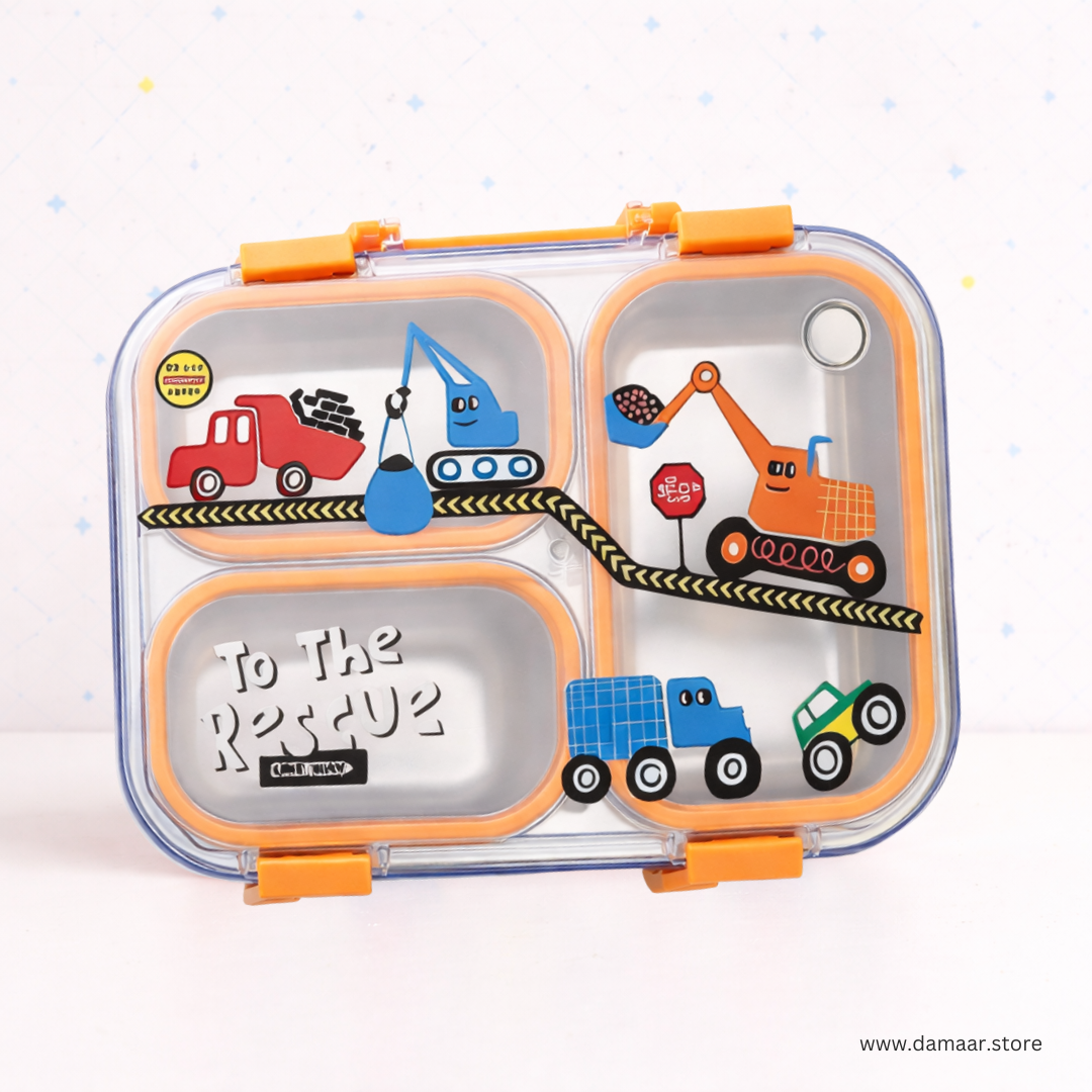 YumBox Tiffin | Stylish and Strong Lunch Box | Available in 2 and 3 Compartment | Kid Friendly Design | Cute Design | Gift