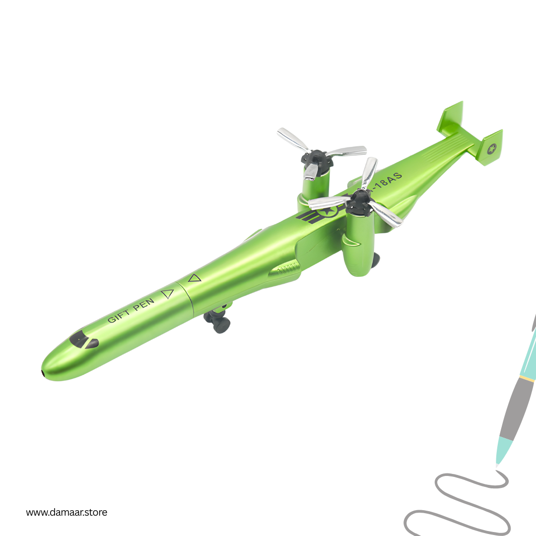 Airplane Pen | Set of 2 Different Colour  Smooth Writing |  Attractive and Decorative |Blue Ink Ball Pen