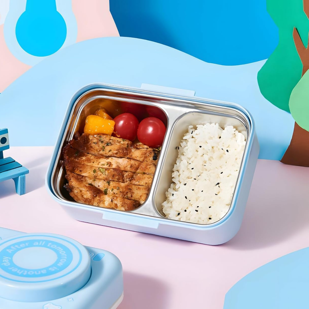 Camera Style Lunch Box | Stainless Steel | Secure Lock | Lightweight and Portable | For Travel, Picnic or School