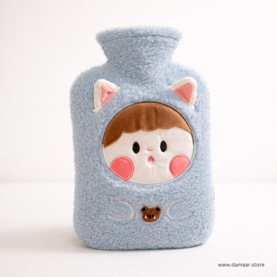Cute MimiCare Hot Water Bag | 1000ml Reusable Bag | Soothing Relief | Compact and Travel Friendly Design