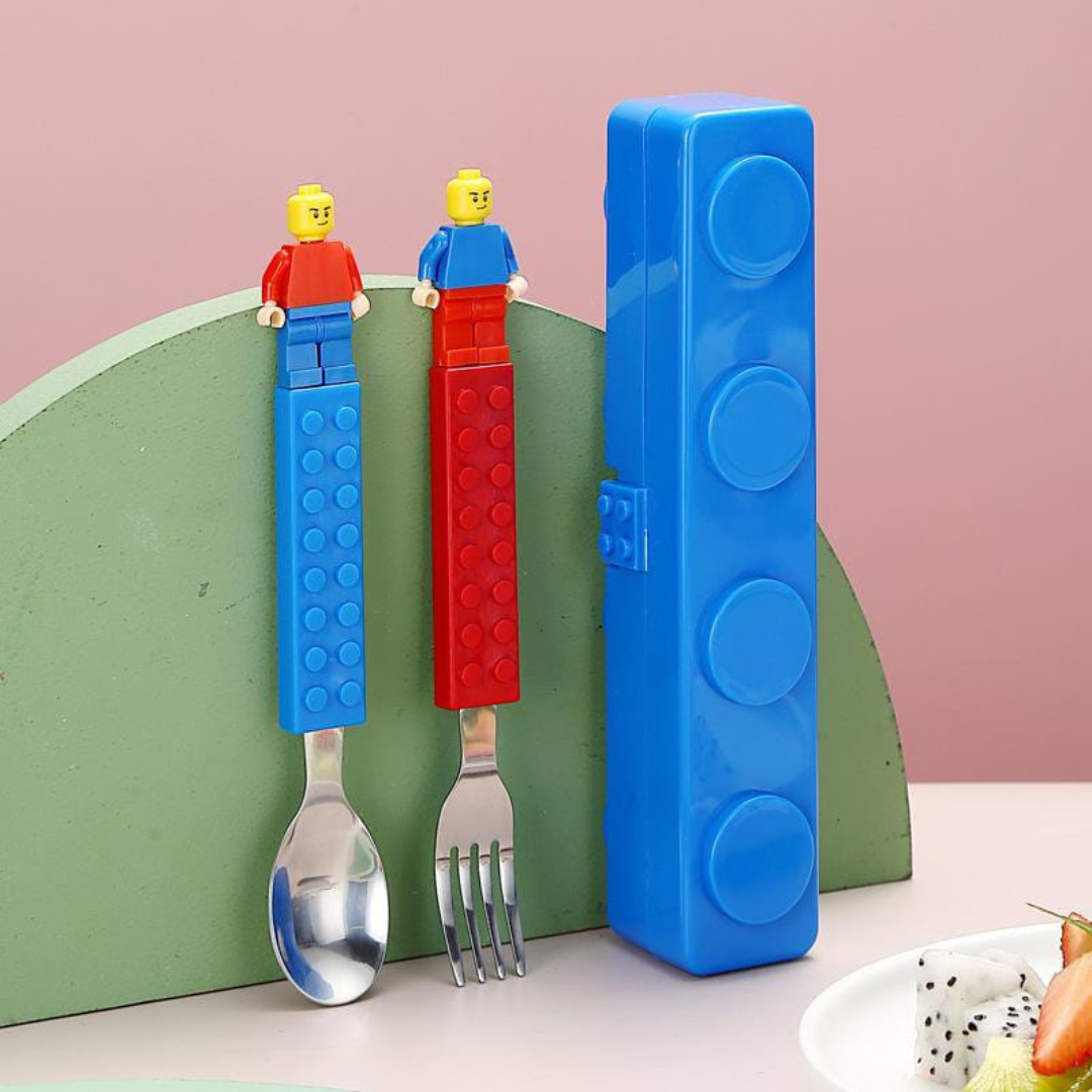 Lego Cutlery Set | Attractive Design | Spoon and Fork | Stainless Steel Material | Gift Box
